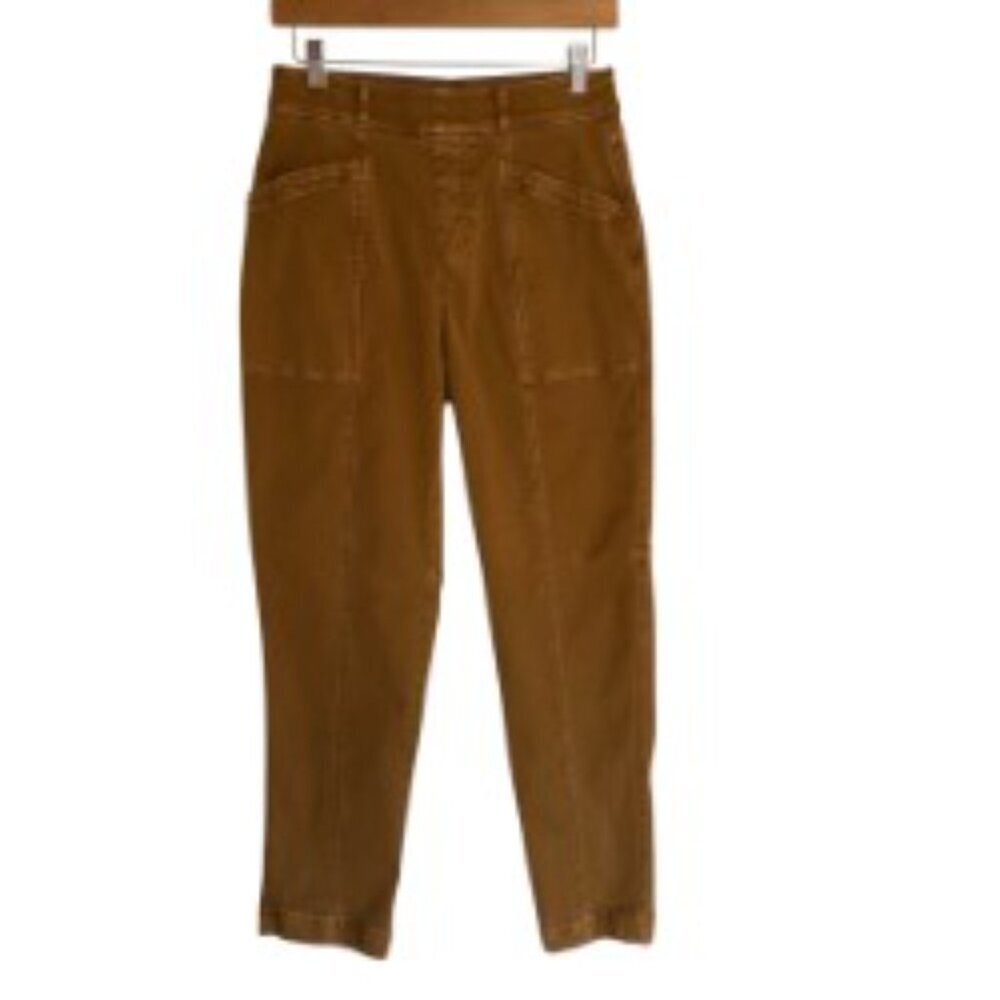 Spanx Stretch Twill Straight Leg Pants In Acorn Medium